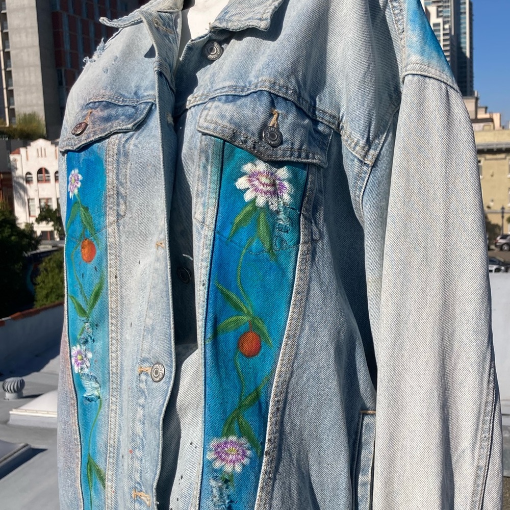 Hand Painted Frida Kahlo Jacket - Picture 11 of 16
